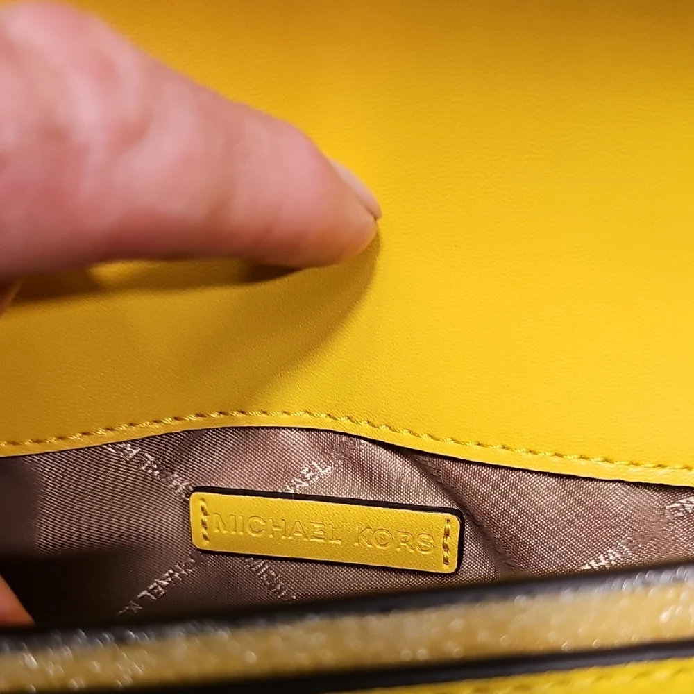 Michael Kors Vibrant Yellow Crossbody Bag With Tags Retail 289.00